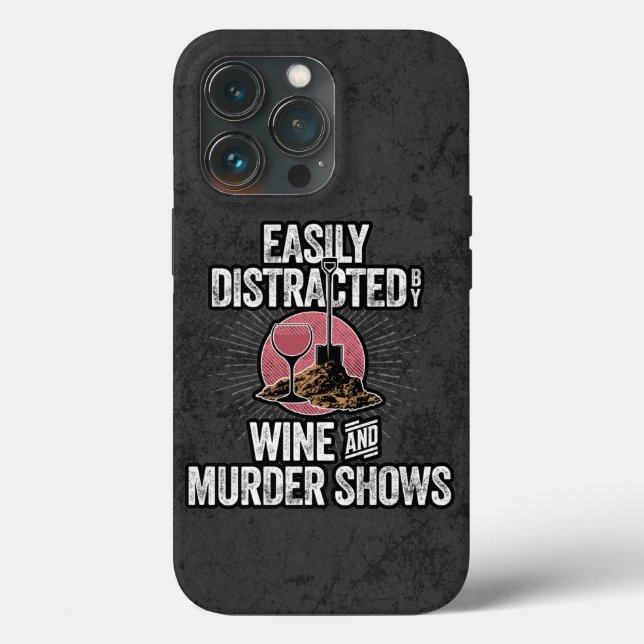 Funda De Case-Mate Para iPhone Distrado fácilmente por vinos y asesinatos muestra (Reverso )