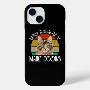 Funda Para iPhone 15 Distraído Fácilmente Por Maine Coons