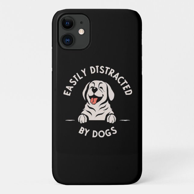 Funda De Case-Mate Para iPhone Distraído fácilmente por perros (Reverso)