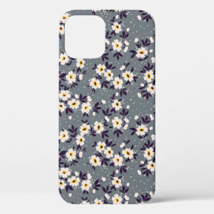 Funda Para iPhone 12 Ditsy Floral: fondo gris vintage