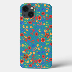 Funda Para iPhone 13 Ditsy Floral sobre el Verde azulado Samsung Galaxy