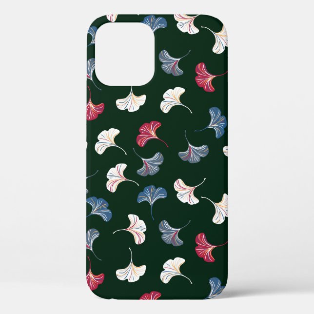 Funda De Case-Mate Para iPhone Ditsy Ginkgo: El otoño oscuro no tiene problemas. (Reverso )