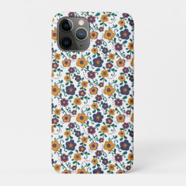 Funda Para iPhone 11 Pro Ditzy retro daisy de arte popular de los años 70 e