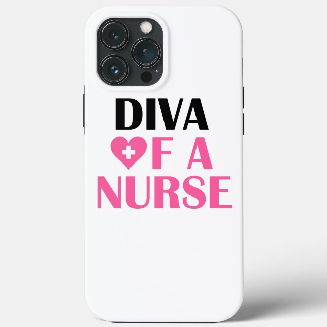 Funda De Case-Mate Para iPhone "Diva de una enfermera" (Reverso )