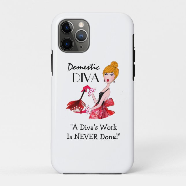 Funda De Case-Mate Para iPhone "Diva doméstica"  (Reverso)
