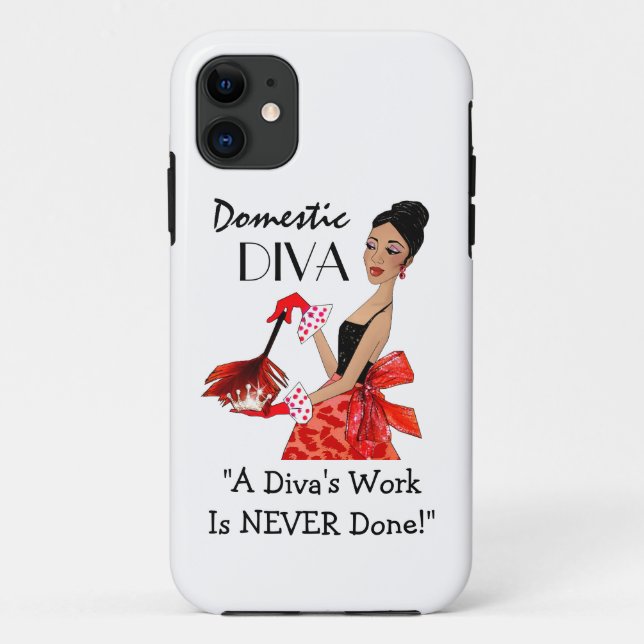 Funda De Case-Mate Para iPhone "Diva doméstica" (diva afroamericana) (Reverso)