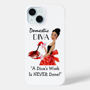 Funda Para iPhone 15 "Diva doméstica" (diva afroamericana)