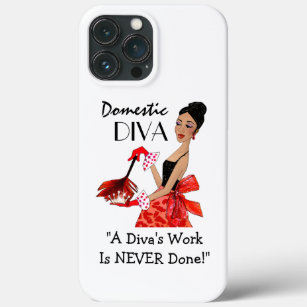 Funda Para iPhone 13 Pro Max "Diva doméstica" (diva afroamericana)