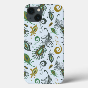 Funda Para iPhone 13 Diversas plumas coloridas
