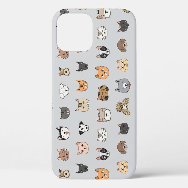 Funda De Case-Mate Para iPhone Diversión animal: perros gatos mezcla de doodle (Reverso )