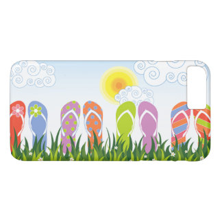 Funda Para iPhone 8 Plus/7 Plus Diversión colorida de los flips-flopes del verano