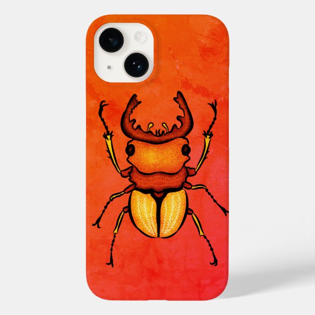 Funda De Case-Mate Para iPhone Diversión de escarabajo naranja - Luz de los amant (Reverso )
