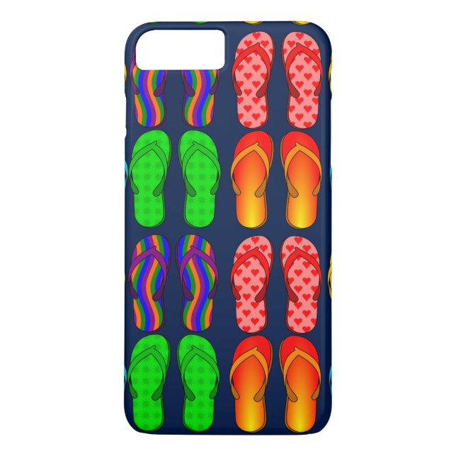 Funda De Case-Mate Para iPhone Diversión de verano, chanclas (Reverso)