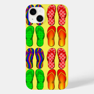 Funda Para iPhone 14 Plus De Case-Mate Diversión de Verano, Chanclas Coloridas