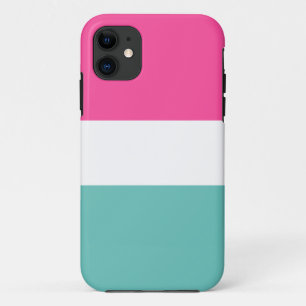 Funda Para iPhone 11 Diversión deportiva ancha rayas rosa brillante bla