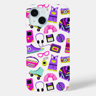 Funda Para iPhone 15 Diversión retro nostalgia de los 90 – tecnología y