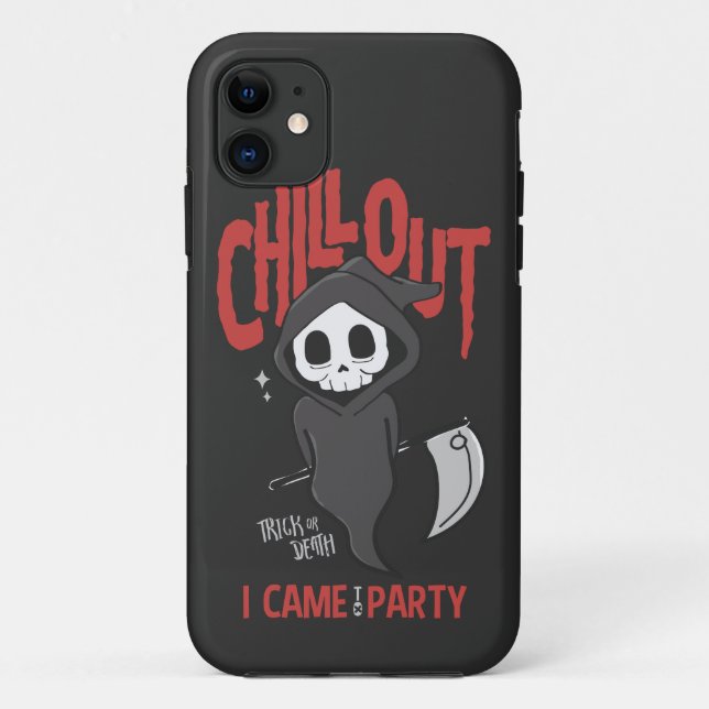 Funda De Case-Mate Para iPhone Divertida fiesta de Halloween de Grim Reaper (Reverso)