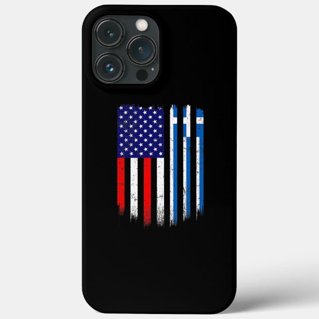 Funda De Case-Mate Para iPhone Divertida Grecia Bandera de Estados Unidos Hombres (Reverso )