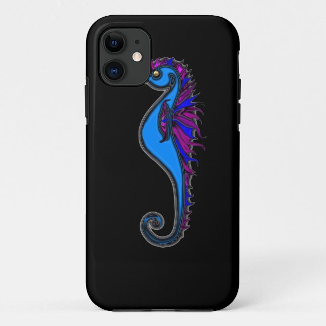 Funda De Case-Mate Para iPhone Divertido caballito de mar (Reverso)