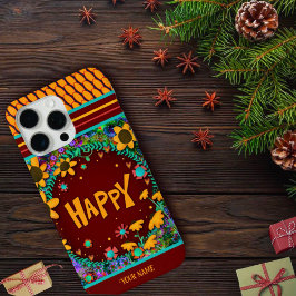 Funda Para iPhone 13 Pro Max Divertido Daisy Floral Feliz nombre de la inespiri