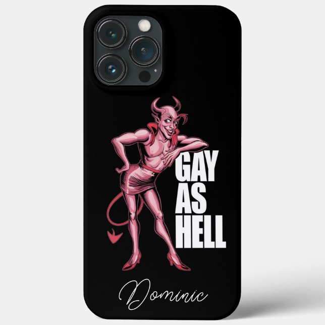 Funda De Case-Mate Para iPhone Divertido Gay As Hell Demon (Reverso )