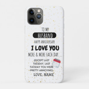 Funda Para iPhone 11 Pro Divertido mensaje de humor de esposa a esposo en a