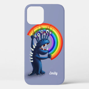 Funda Para iPhone 12 Pro Divertido Monster Orgullo de Arcoiris