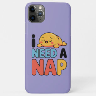 Funda Para iPhone 11 Pro Max Divertido Necesita Una Siesta Lindo Sueño Caricatu