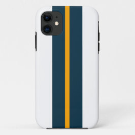 Funda Para iPhone 11 Divertido Negrita Océano Azul Amarillo Carreras Ra