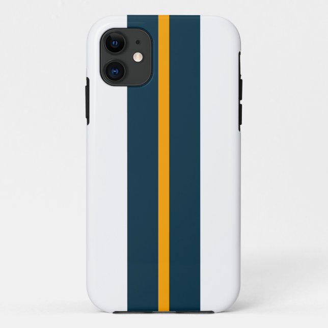 Funda De Case-Mate Para iPhone Divertido Negrita Océano Azul Amarillo Carreras Ra (Reverso)