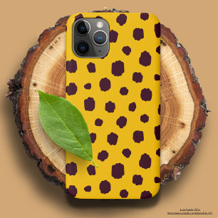 Funda Para iPhone 11 Pro Divertido patrón de perro colorido amarillo marrón