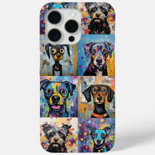 Funda Para iPhone 15 Pro Max Divertido perro ama el retrato de Mascota animal m