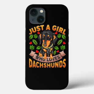 Funda Para iPhone 13 Divertido perro de Dachshund ama solo a un Chica q