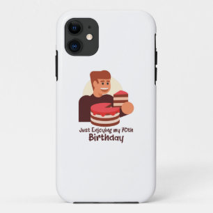 Funda Para iPhone 11 divertido solo disfrutando mis 70 palabras de cump