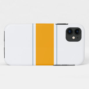 Funda Para iPhone 11 Divertido Sporty Naranja Pizarra Rayas de Carreras