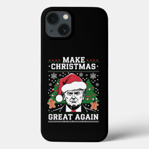 Funda Para iPhone 13 Divertido Trump 2024 Haz la Navidad Grande de Nuev