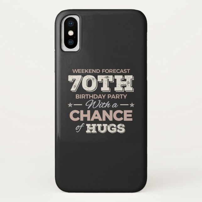 Funda De Case-Mate Para iPhone Divertidos 70 cumpleaños (Reverso)