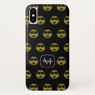 Funda Para iPhone X Diviértete con lunares de patrón de monograma de o