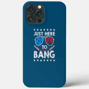 Funda Para iPhone 13 Pro Max Diviértete el 4 de julio, solo estoy aquí para ond
