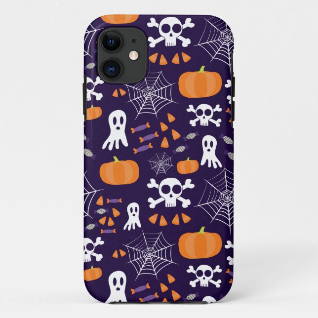 Funda De Case-Mate Para iPhone Diviértete patrón de Halloween (Reverso)