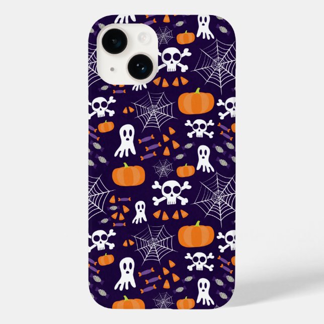 Funda De Case-Mate Para iPhone Diviértete patrón de Halloween (Reverso )