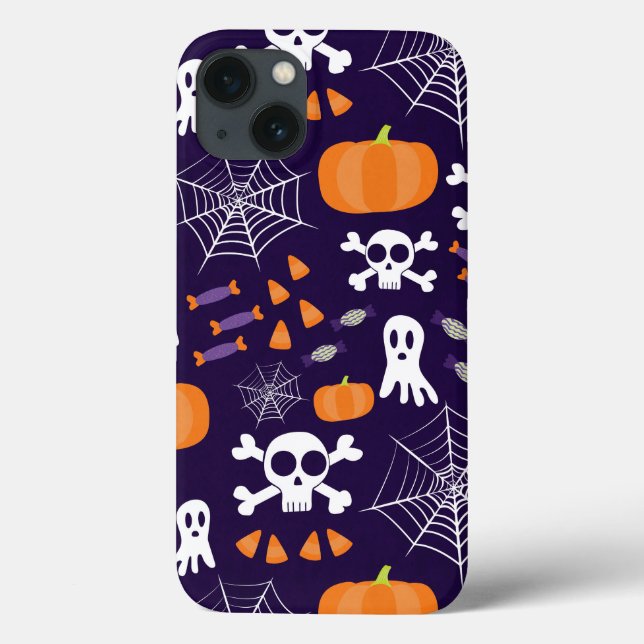 Funda De Case-Mate Para iPhone Diviértete patrón de Halloween (Reverso)