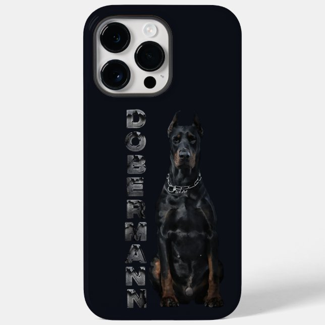 Funda De Case-Mate Para iPhone Doberman Pinscher (Reverso )