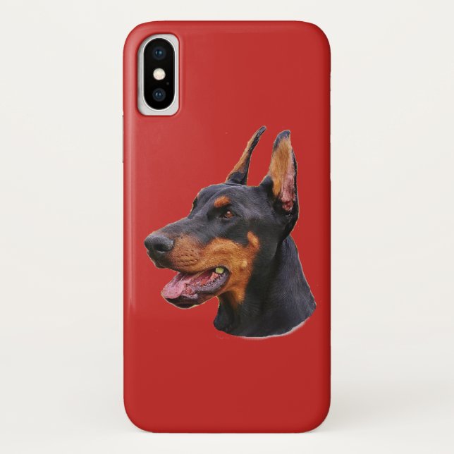 Funda De Case-Mate Para iPhone Doberman Pinscher (Reverso)
