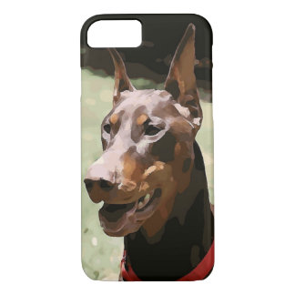 Funda Para iPhone 8/7 Doberman rojo Potrait (v9-2)
