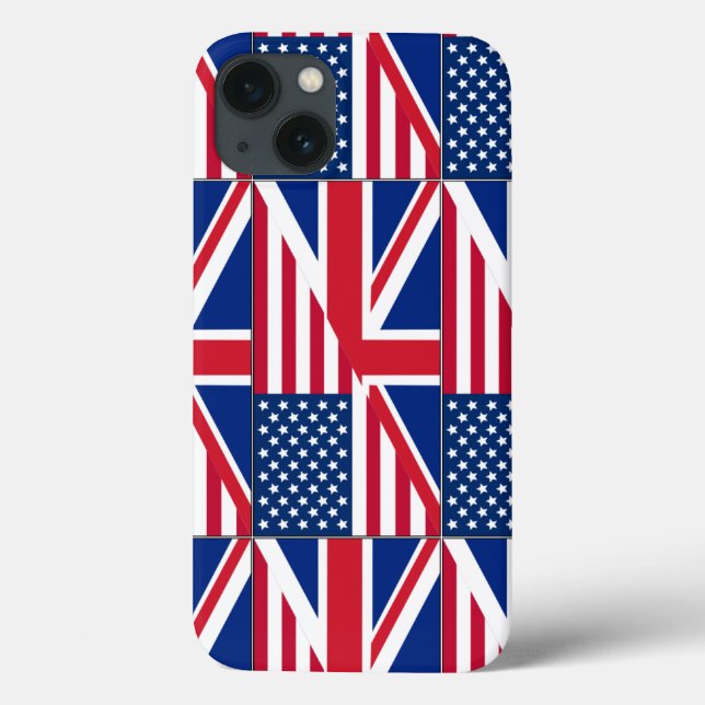 Funda De Case-Mate Para iPhone Doble bandera ciudadana estadounidense y británica (Reverso)