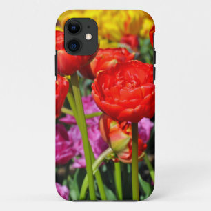 Funda Para iPhone 11 Doble tulipán rojo