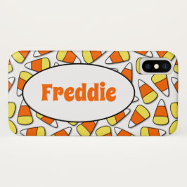 Funda Para iPhone X Docenas de Candy Corn y nombre de la persona