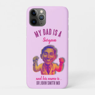 Funda Para iPhone 11 Pro DOCTOR love pink MD My Dad is a surgeon