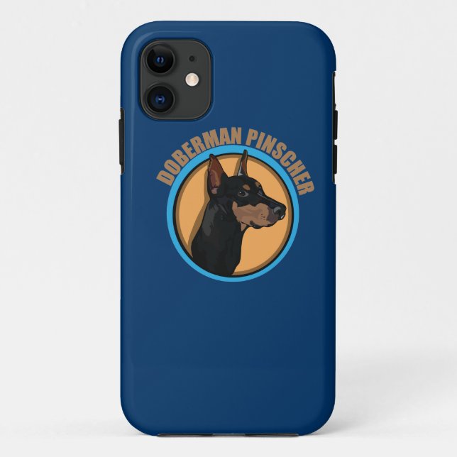 Funda De Case-Mate Para iPhone Dog doberman pinscher (Reverso)